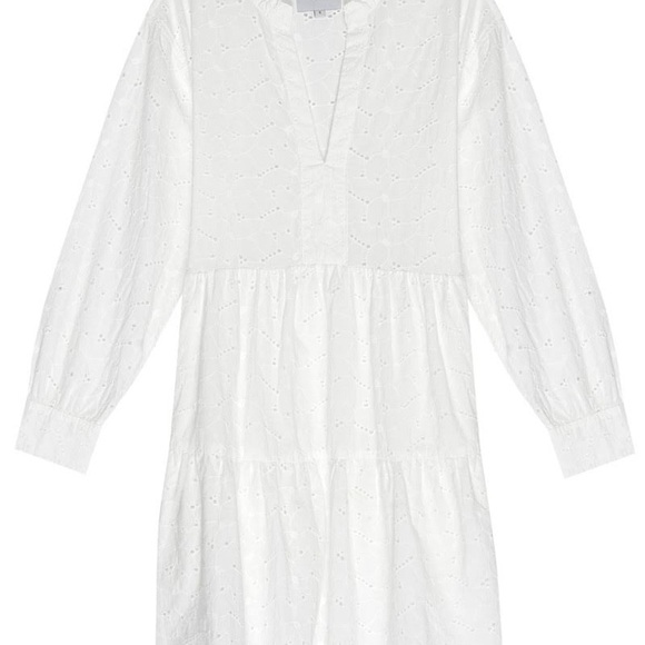 RAILS White Eyelet Long-Sleeve Peasant Dress-NWOT - Picture 6 of 15